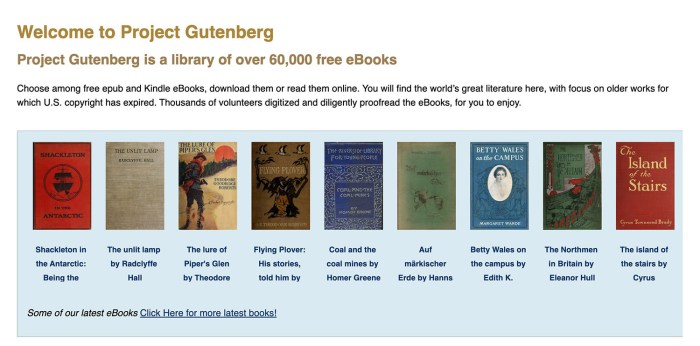 Free e-books download sites